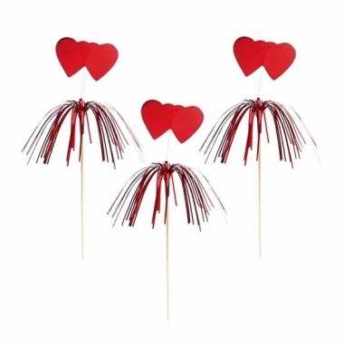 Valentijn 100 hartjes cocktailprikkers kado