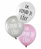 12x stuks valentijn bruiloft ballonnen ik vind je lief kado