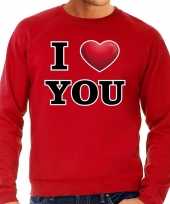 I love you valentijn sweater rood voor heren kado