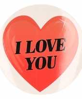 Kadosticker i love you hart 9 cm kado