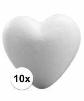 Valentijn 10x piepschuim harten 12 cm kado