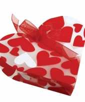 Valentijn 4 geschenkzakjes met hartjes kado