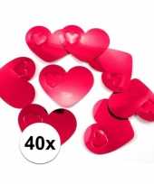 Valentijn 40x mega confetti rode hartjes kado