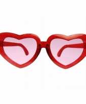 Valentijn grote bril met hartjes montuur 23 cm kado