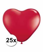 Valentijn hartjes ballonnen rood 25 stuks kado