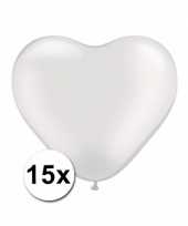 Valentijn hartjes ballonnen transparant 15 stuks kado