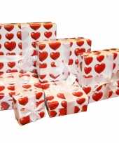 Valentijn kado doosje hartjes print 18 cm