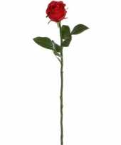 Valentijn rode roos kunstbloem 45 cm kado
