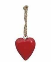 Valentijn rood hartje aan touwtje 5 cm kado