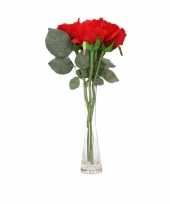 Valentijnskado 3 rode rozen in vaas kado 10101188